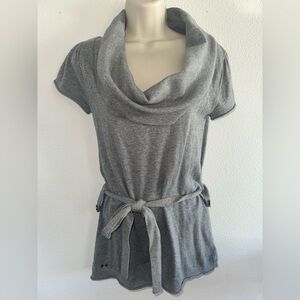 Converse woman’s grey cotton tie waist top size large